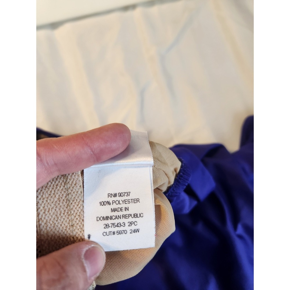 Sunbird Swimwear 24W Vintage Women's Blue Swim Suit Palisades Beach Club - Picture 5 of 7